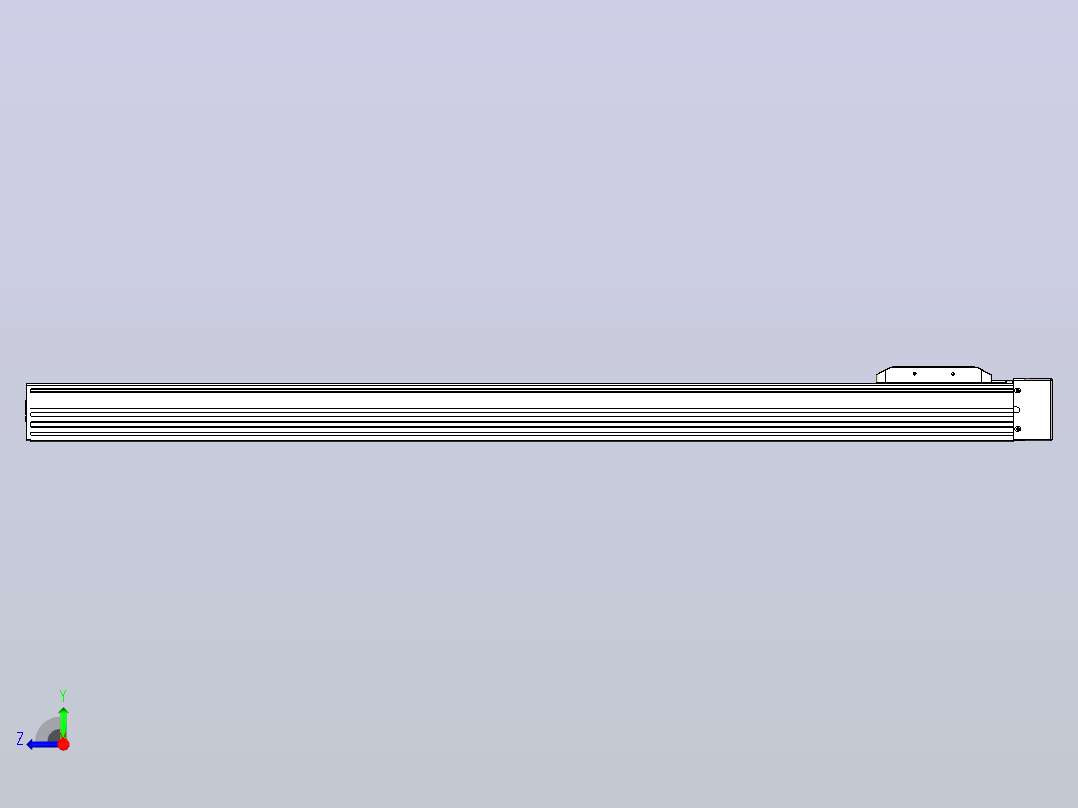 滚珠丝杠直线轴带导轨全封闭TPA-HCR-85D-1610C-L850-MR-C-P20-N3右视图