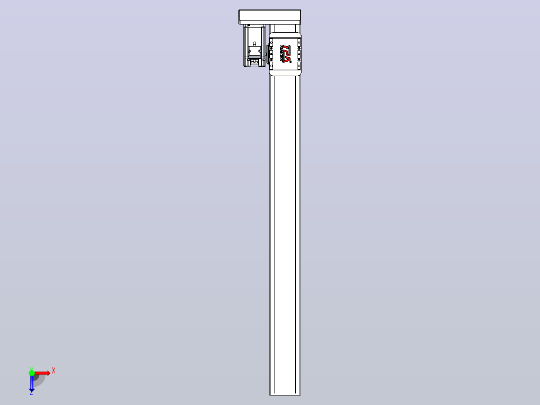 滚珠丝杠直线轴带导轨全封闭TPA-HCR-85D-1610C-L850-MR-C-P20-N3俯视图