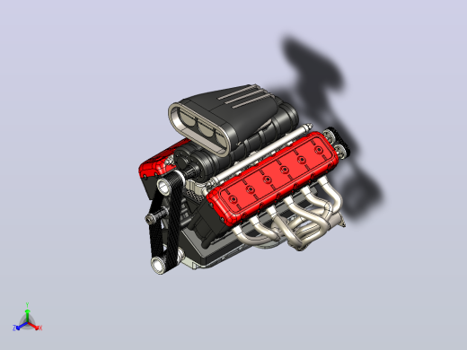 V12 Engine Model十二缸发动机