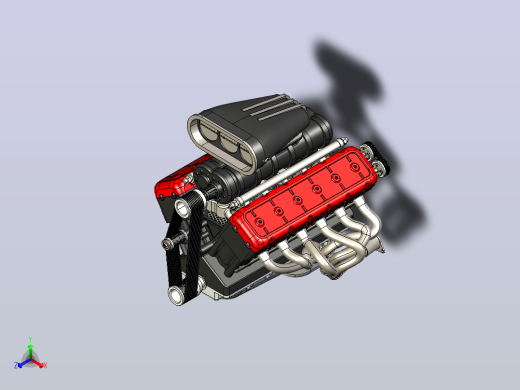 V12 Engine Model十二缸发动机正等轴测缩略图