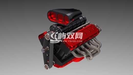 V12 Engine Model十二缸发动机缩略图