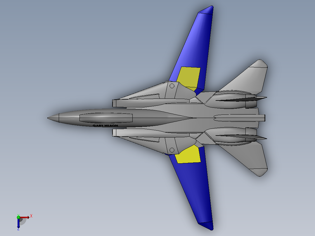 F-14 汤姆卡特战斗机俯视图
