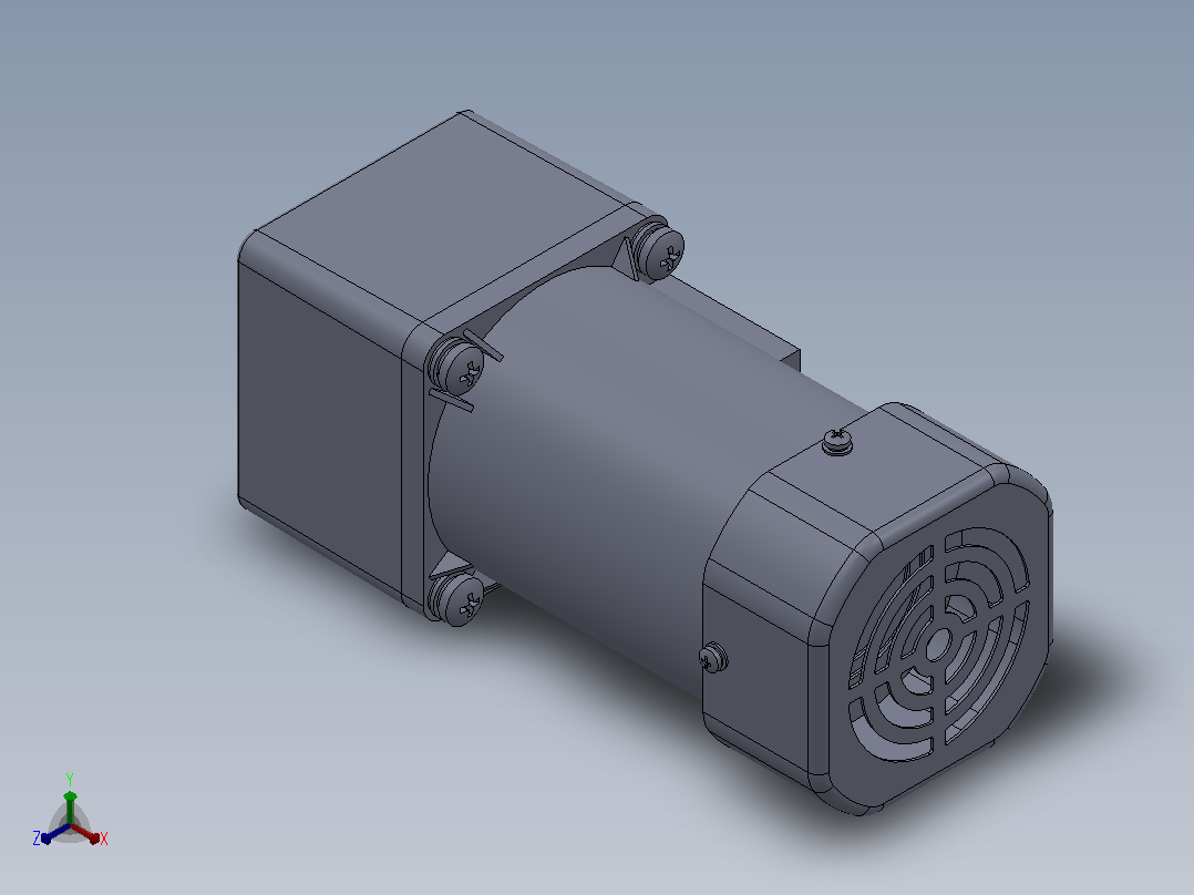 120W104mm感应电动机[6IK120GU-AF-6GU6K]_GU-CF+6GU3K正等轴测图