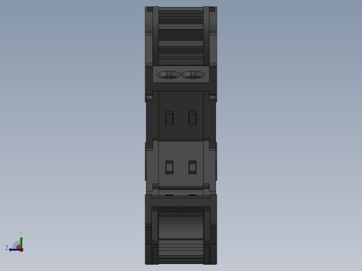 弯曲半径55内高25两侧打开型DB封闭式拖链_DMD25CDBA-25-25-55R-30右视缩略图