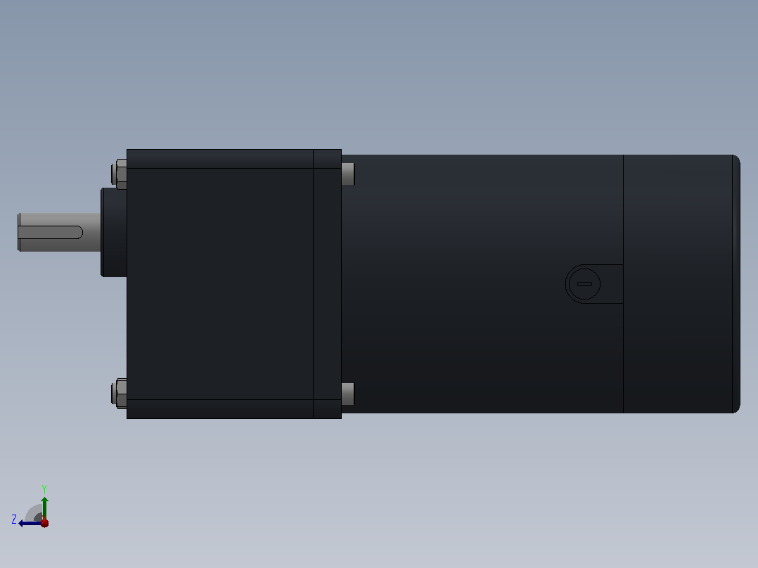 100DC(200W╱300W)微型直流组合型电机[100DC200GV24R18-100GF10HK]右视图