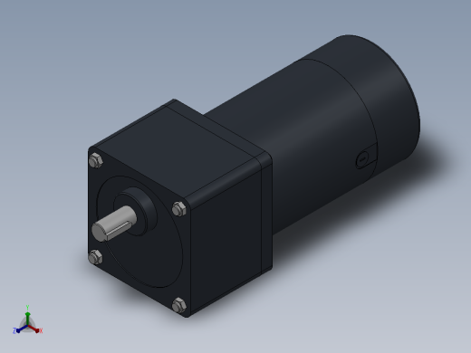 100DC(200W╱300W)微型直流组合型电机[100DC200GV24R18-100GF10HK]正等轴测缩略图
