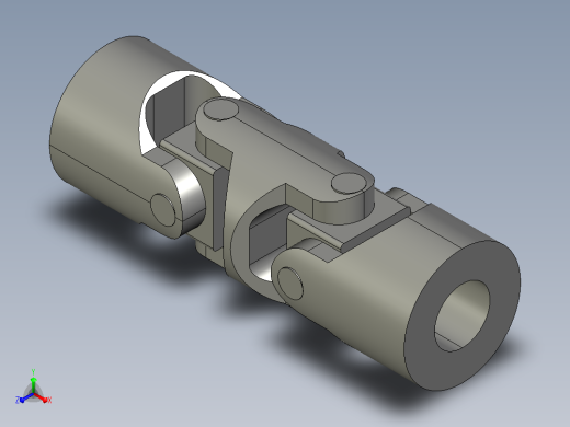 DIN 808-DG-B 带摩擦轴承的万向节[DIN_808-42-B20-128-DG]正等轴测缩略图
