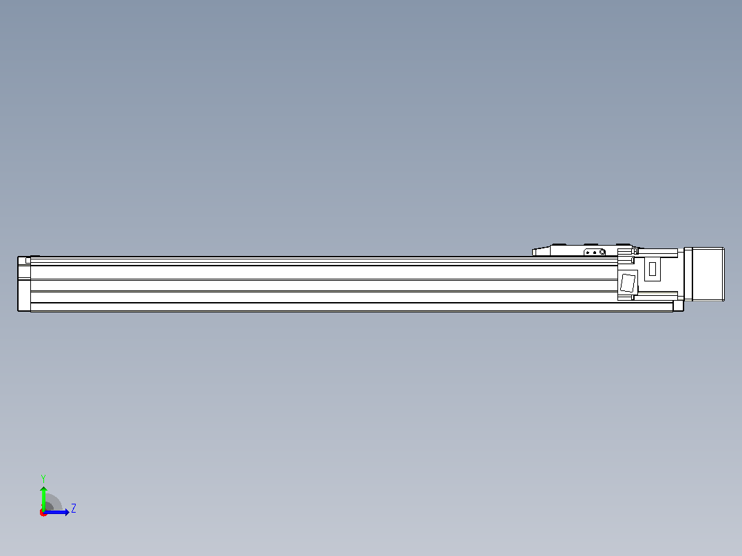 滚珠丝杠直线轴内置导轨TPA-GCR-80-1610C-L550-MR-M40-N3左视图