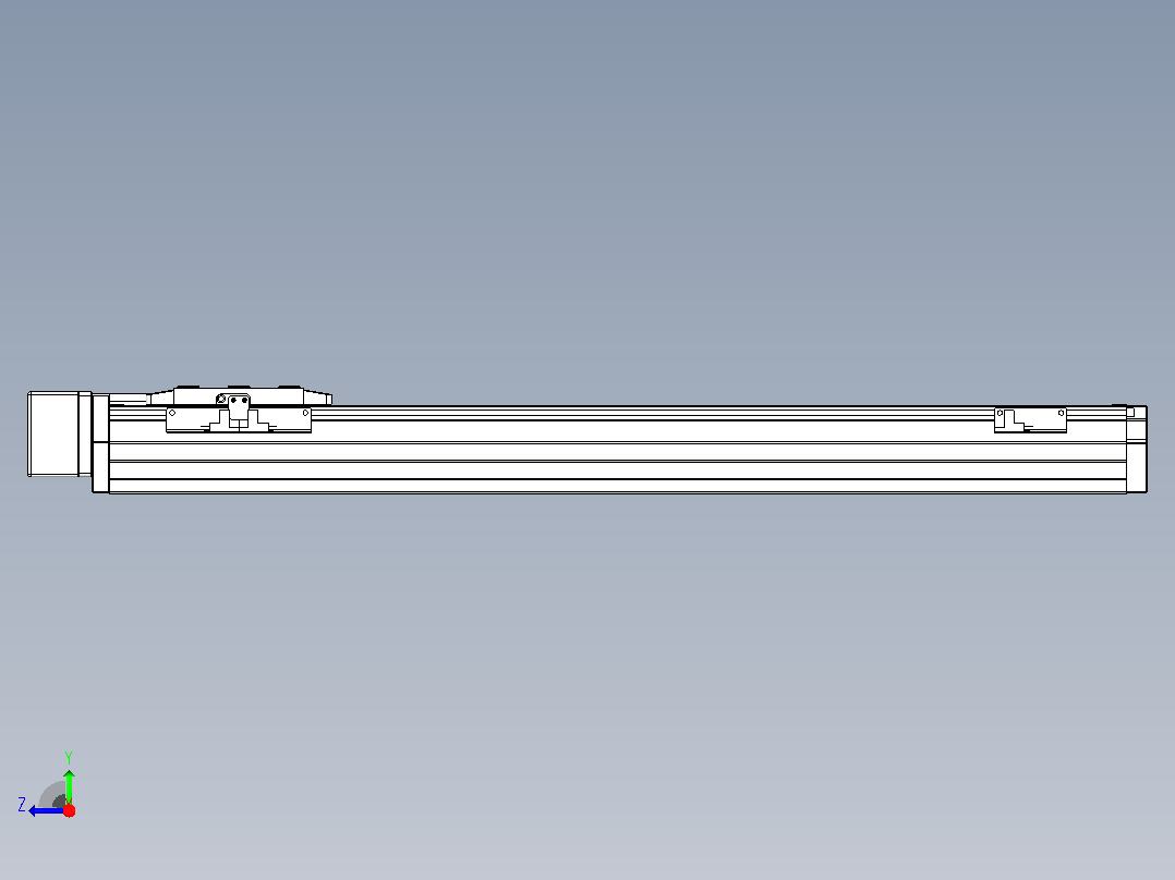 滚珠丝杠直线轴内置导轨TPA-GCR-80-1610C-L550-MR-M40-N3右视图