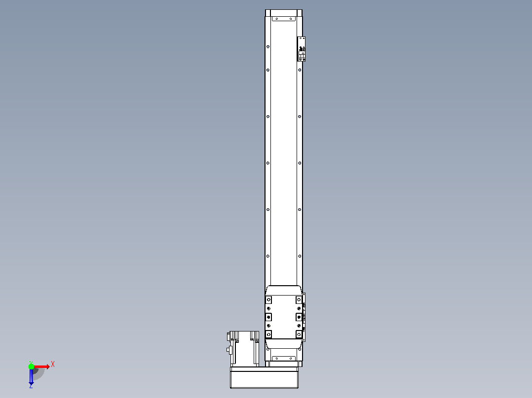 滚珠丝杠直线轴内置导轨TPA-GCR-80-1610C-L550-MR-M40-N3俯视图