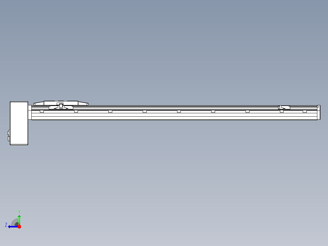 机器人皮带驱动直线轴TPA-GCB-150-P80-L950-RP-M75-N3右视图