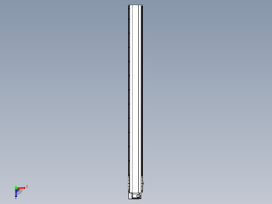皮带直线轴半封闭可选导轨TPA-HNB-202D-140-L2300-LU-C-P75-N3俯视图