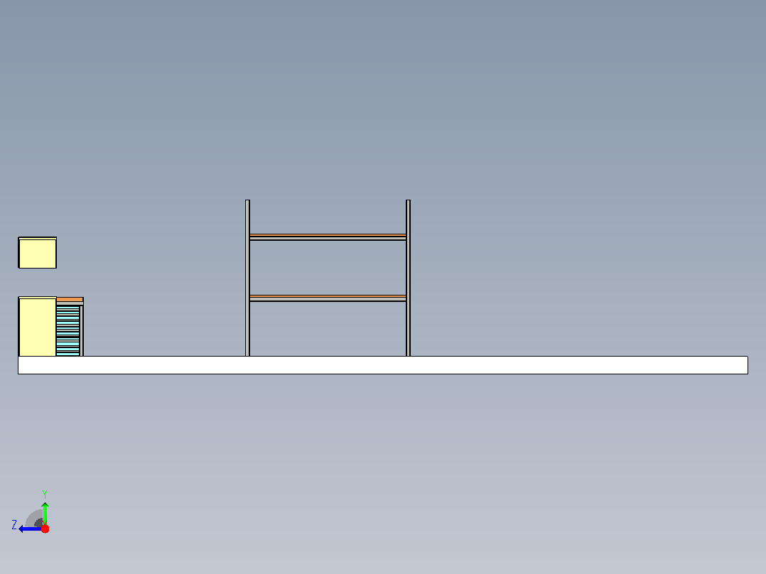工作台和工具箱右视图