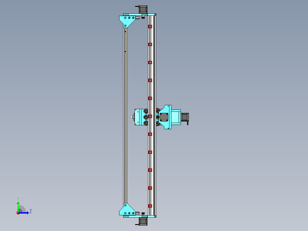 A2000179-CNC 切割机和激光 1000X1000CM左视图