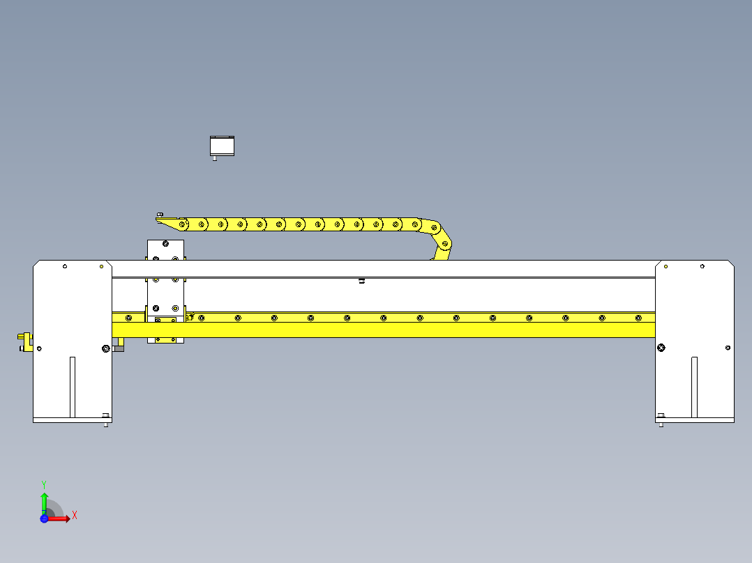 过载停止机构前视图