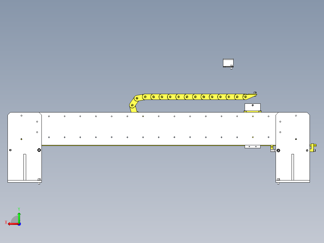 过载停止机构后视图