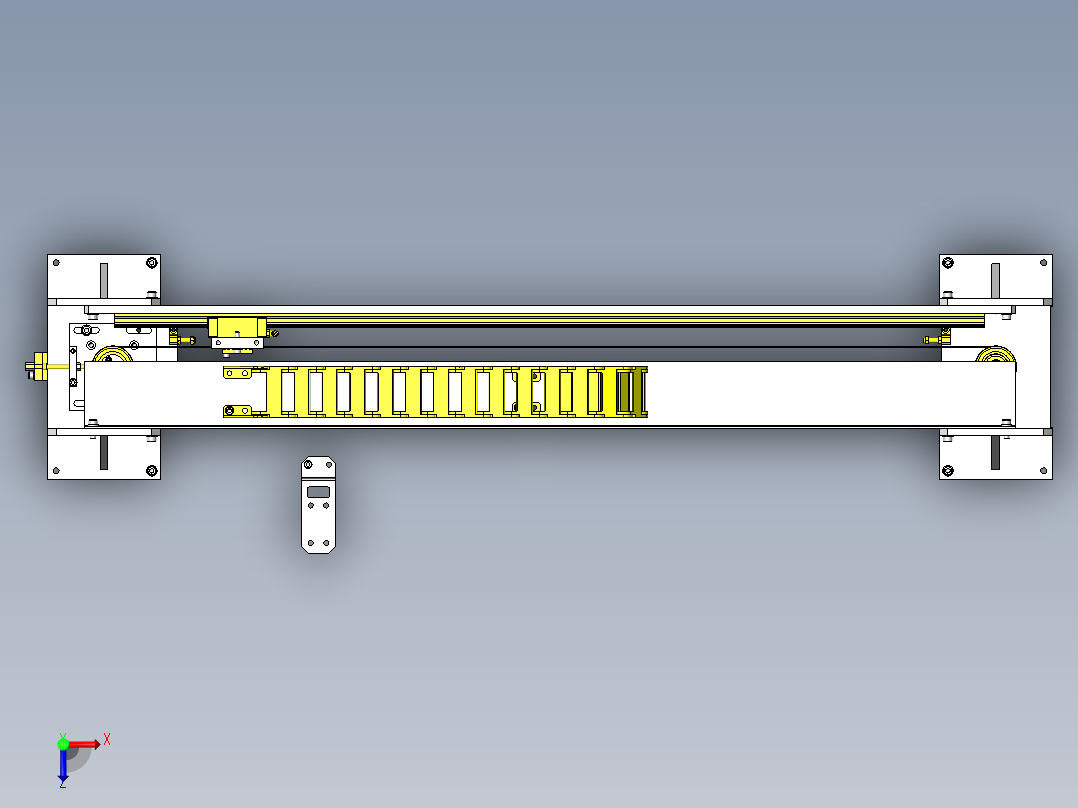 过载停止机构俯视图