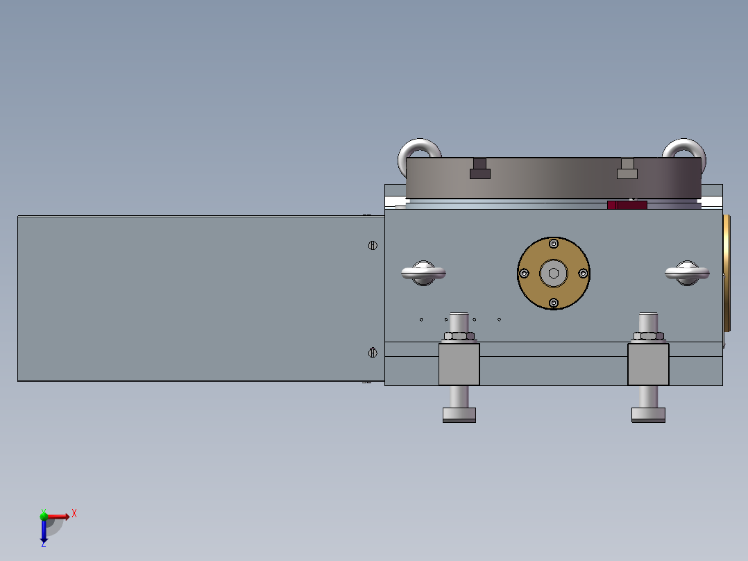 TK数控转台详细3D图纸 T901俯视图