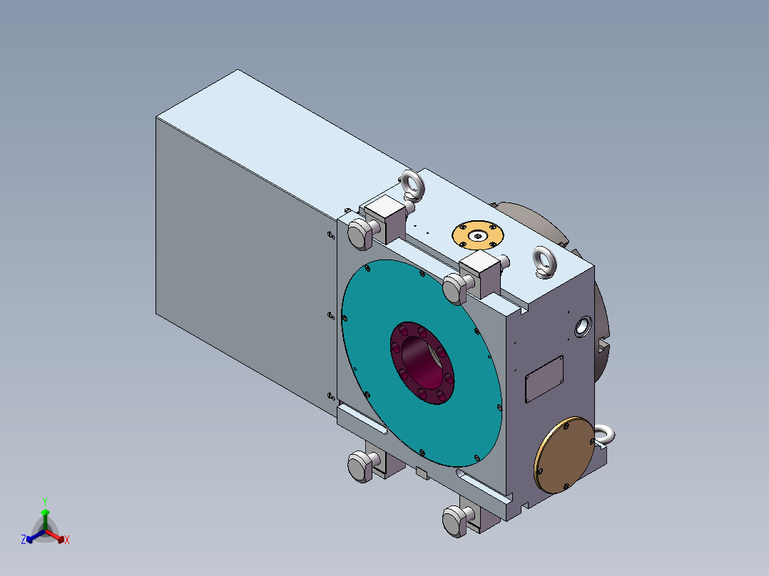 TK数控转台详细3D图纸 T901正等轴测图