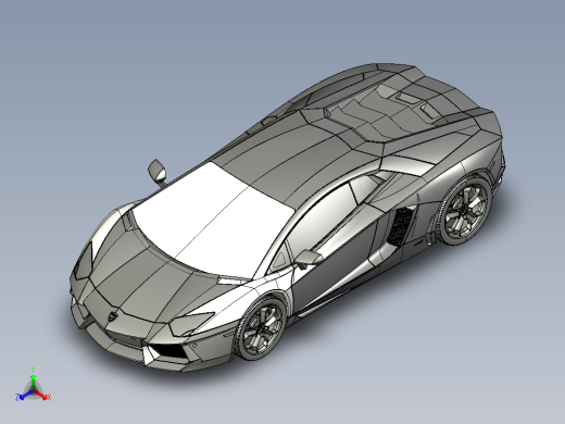 兰博基尼 Lamborghini Aventador模型外壳3D图纸