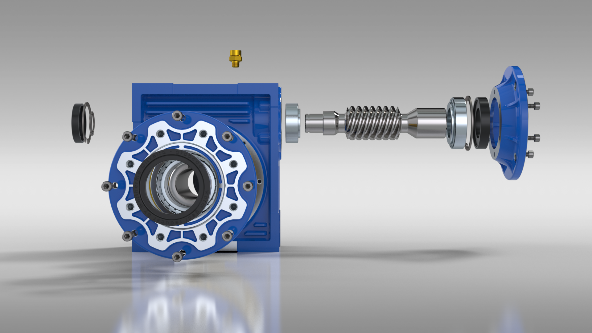 蜗轮蜗杆减速电机3D图纸 Solidworks设计