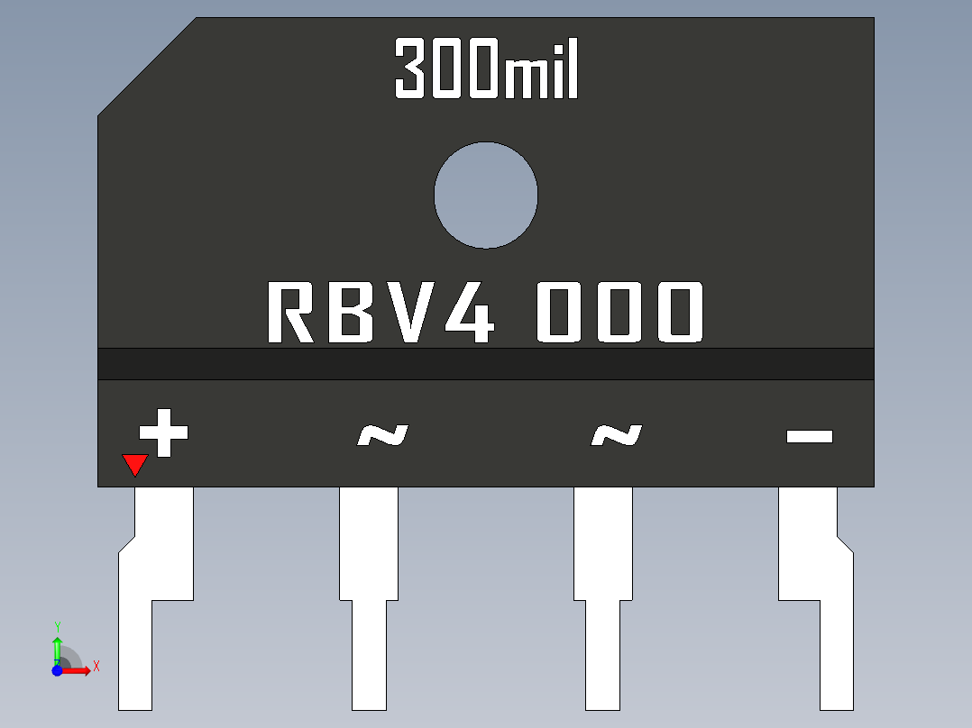 桥式整流器-RBV4.STEP前视图