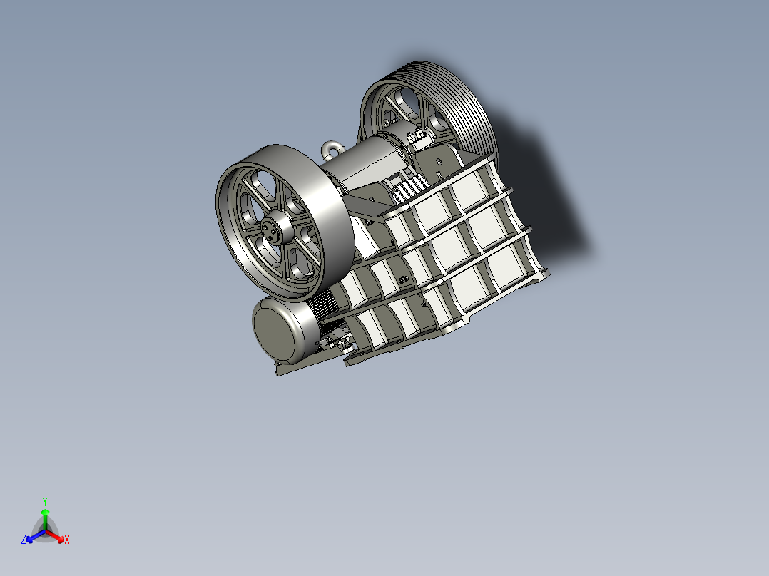 PE400×600复摆颚式破碎机的设计-鄂式破碎机【三维SW模型】【含10张CAD图纸】