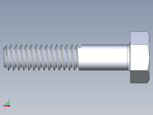 UNC 六角螺栓-Hex Bolt 0.250-20 x 1.250后视缩略图
