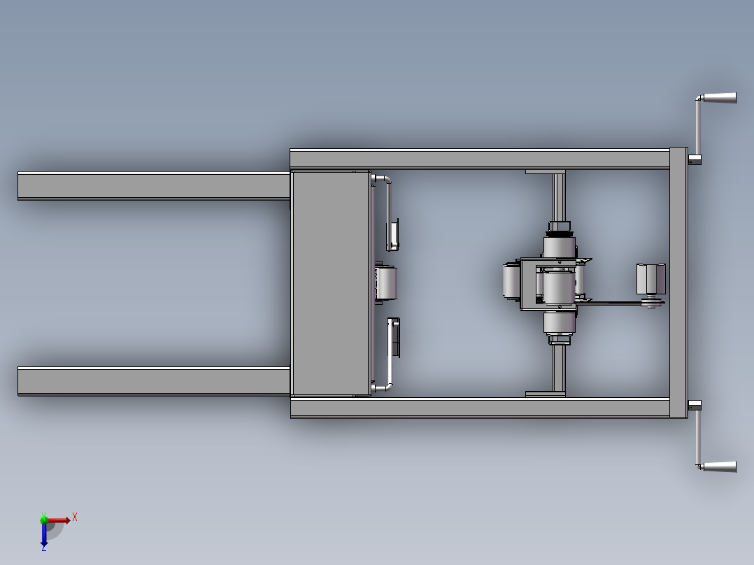 粘封纸盒机俯视图