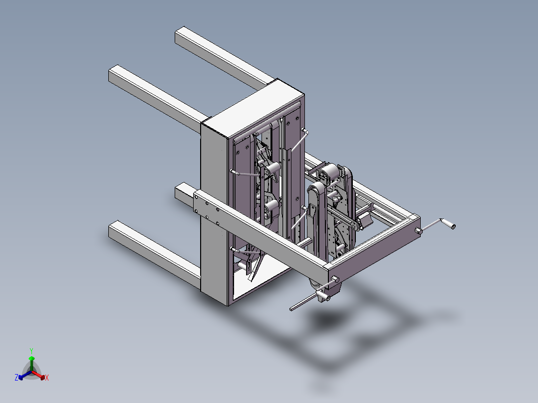 粘封纸盒机正等轴测图
