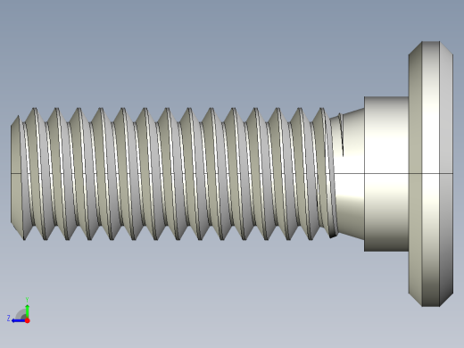 超薄型内六角螺钉-Ultra Low Profile Socket Head Screws 3-8-16 Thread Size 1 in Long.IGS右视缩略图