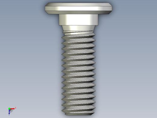 超薄型内六角螺钉-Ultra Low Profile Socket Head Screws 3-8-16 Thread Size 1 in Long.IGS俯视缩略图