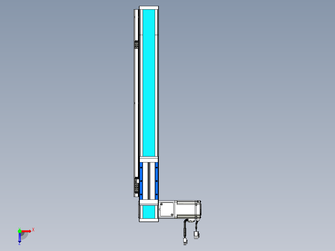 威洛博LB.GB同步带传动--欧规系列LB6A-L130-S450-BL俯视图