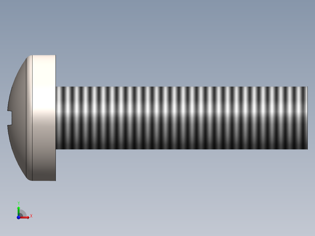 螺丝 M4 十字盘头-M4x16 Screw head.SLDPRT前视图