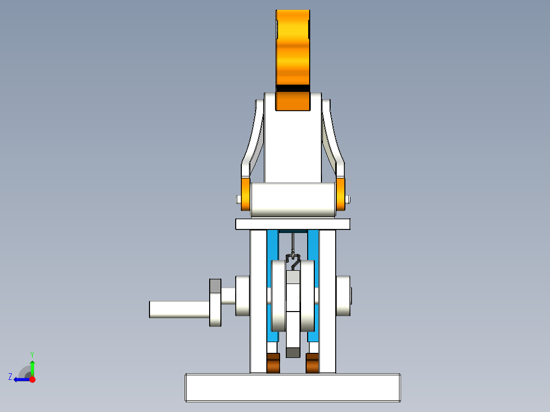 贝克狐狸木玩具三维模型右视图