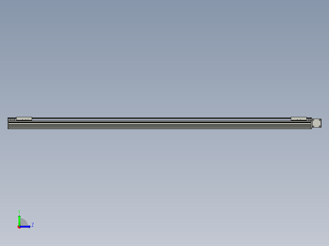 直线模组WG-LHB12-S1900-R(B)设计图纸左视图