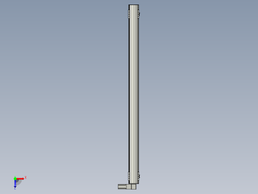 直线模组WG-LHB12-S1900-R(B)设计图纸俯视缩略图