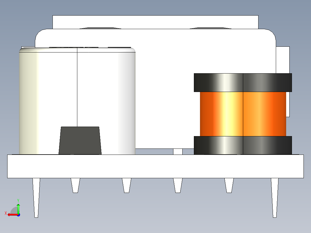5v usb升压器后视图