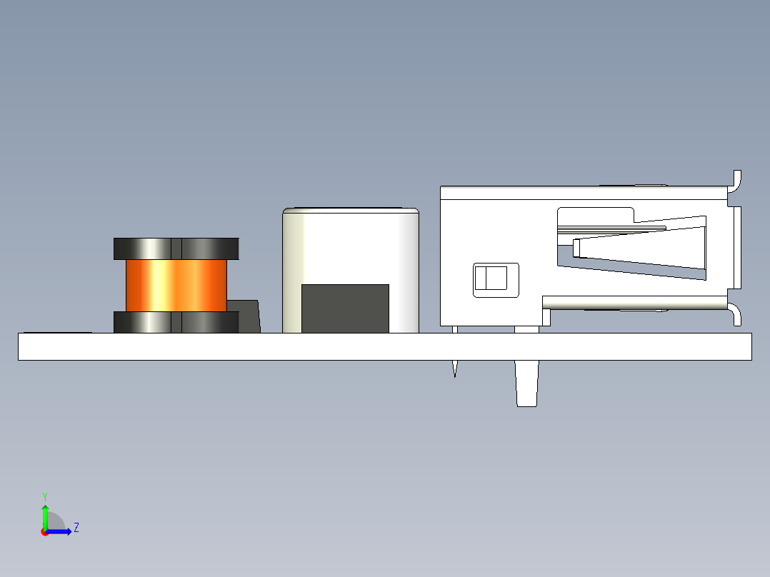 5v usb升压器左视图