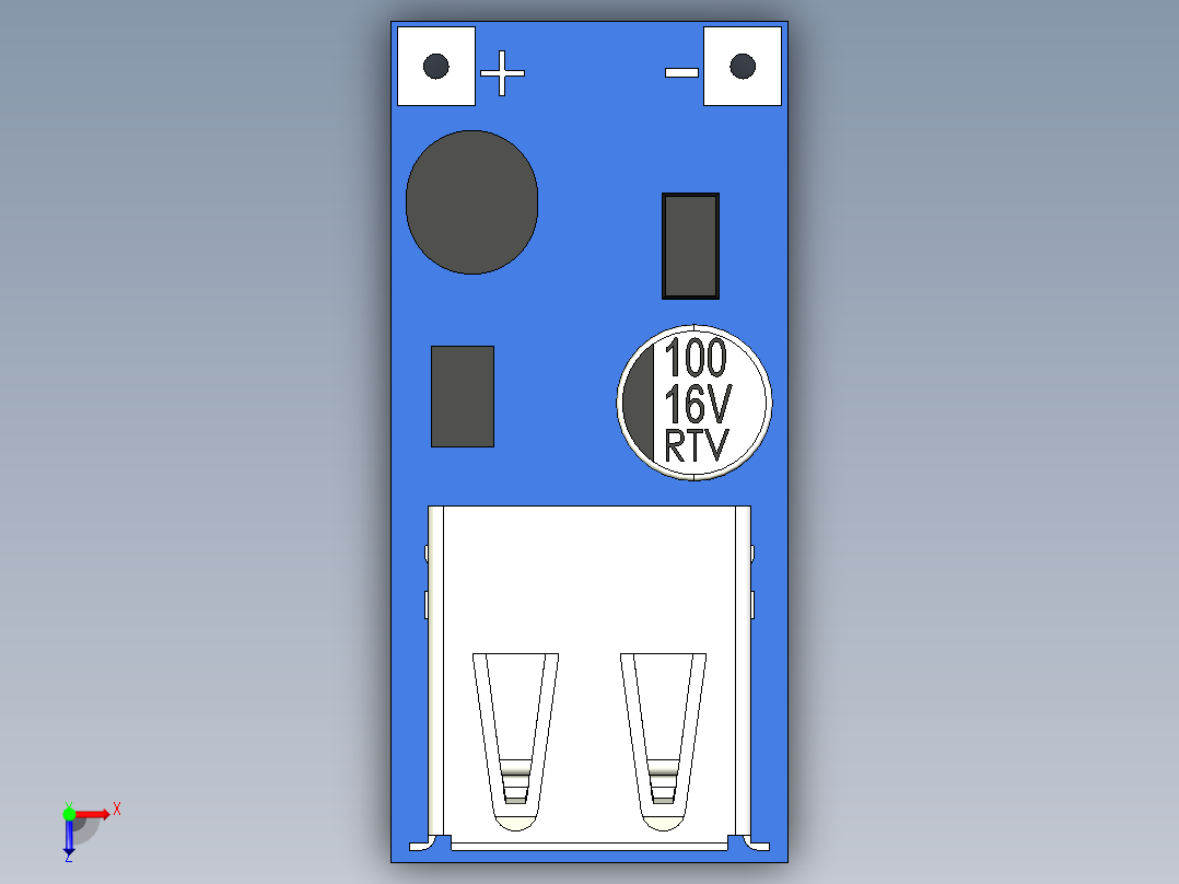 5v usb升压器俯视图