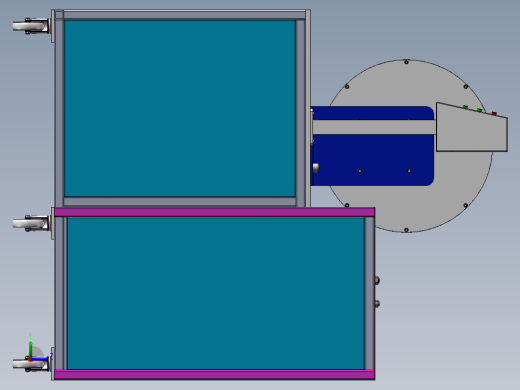 Q501-钱币自动分类，清点机的设计【三维SolidWorks】左视缩略图