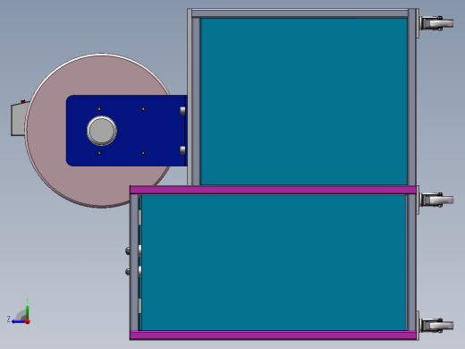 Q501-钱币自动分类，清点机的设计【三维SolidWorks】右视缩略图