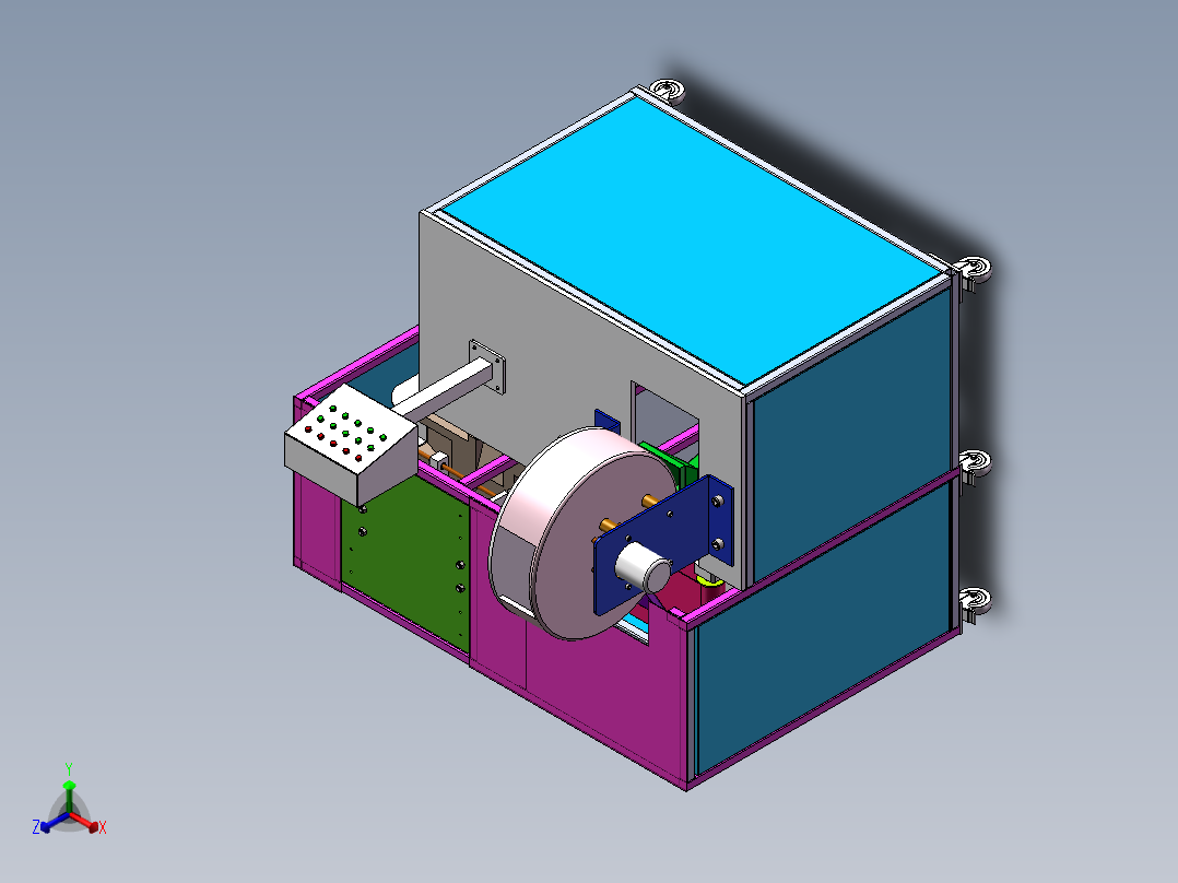 Q501-钱币自动分类，清点机的设计【三维SolidWorks】正等轴测图