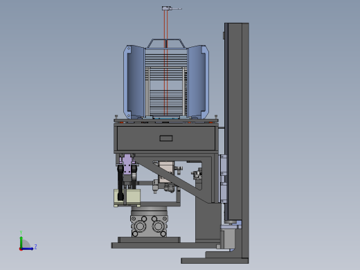 精圆老化测试上料机构三维SW图纸 附STEP左视缩略图