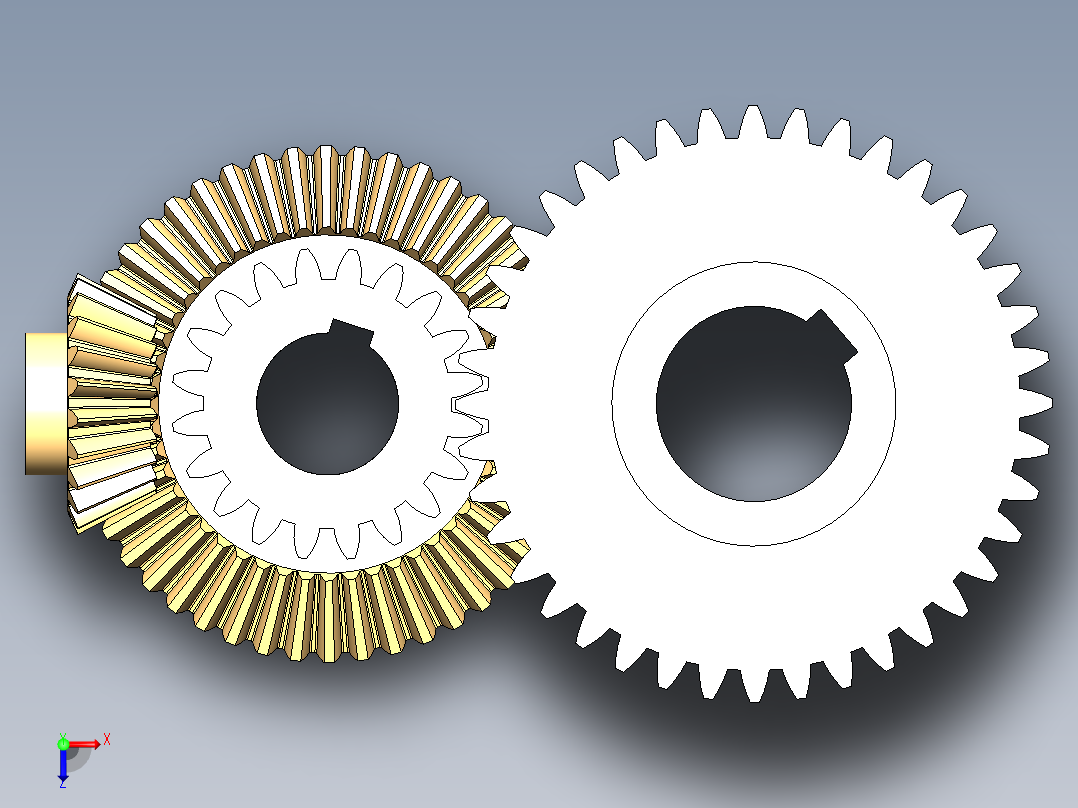 锥齿轮总成--SW俯视图