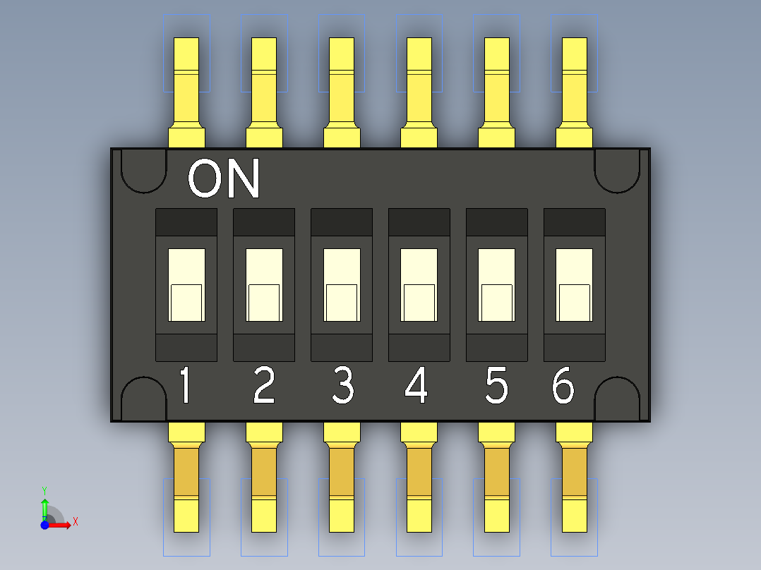 开关继电器保护 SM-DIP-DHNF-06F前视图