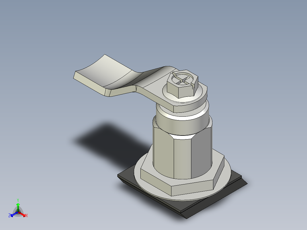 鎖(A)5572-3D多系列多零件图纸模型主视图