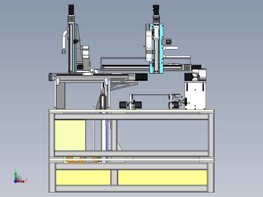 自动分料上料设备（sw18可编辑+工程图+bom）前视缩略图