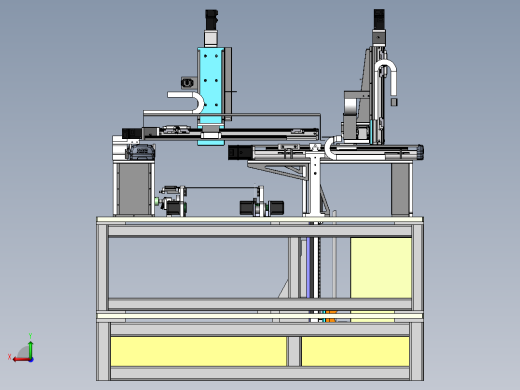 自动分料上料设备（sw18可编辑+工程图+bom）后视缩略图