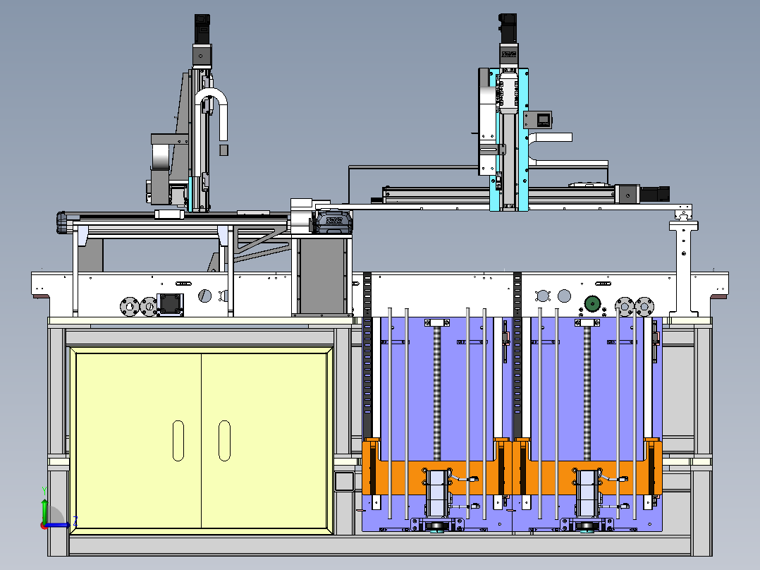 自动分料上料设备（sw18可编辑+工程图+bom）左视图